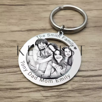 Porte-clé personnalisé avec photo et texte (2 coloris disponibles) 📷
