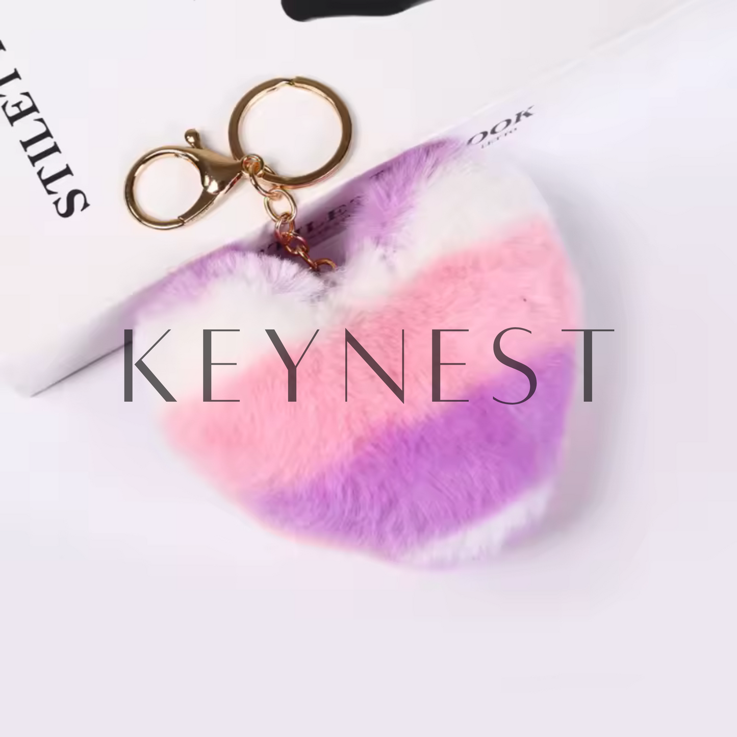 Porte-clé Pompon Cœur – 18 coloris tout doux à collectionner 💕🎀