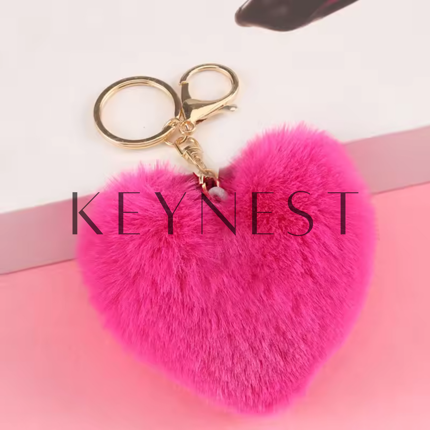 Porte-clé Pompon Cœur – 18 coloris tout doux à collectionner 💕🎀