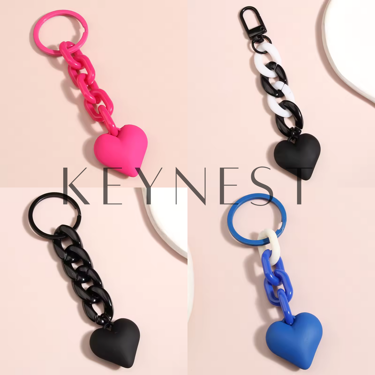 Chaîne avec Cœur (15 coloris disponibles) 💖