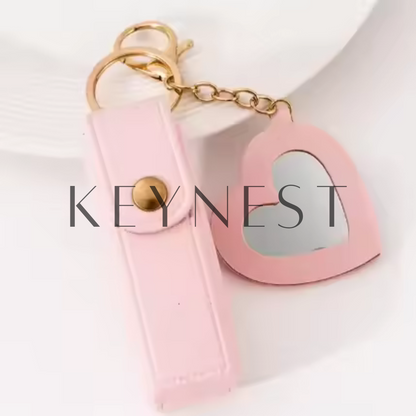 Pochette à Rouge à Lèvres avec Miroir Cœur – 8 modèles disponibles
