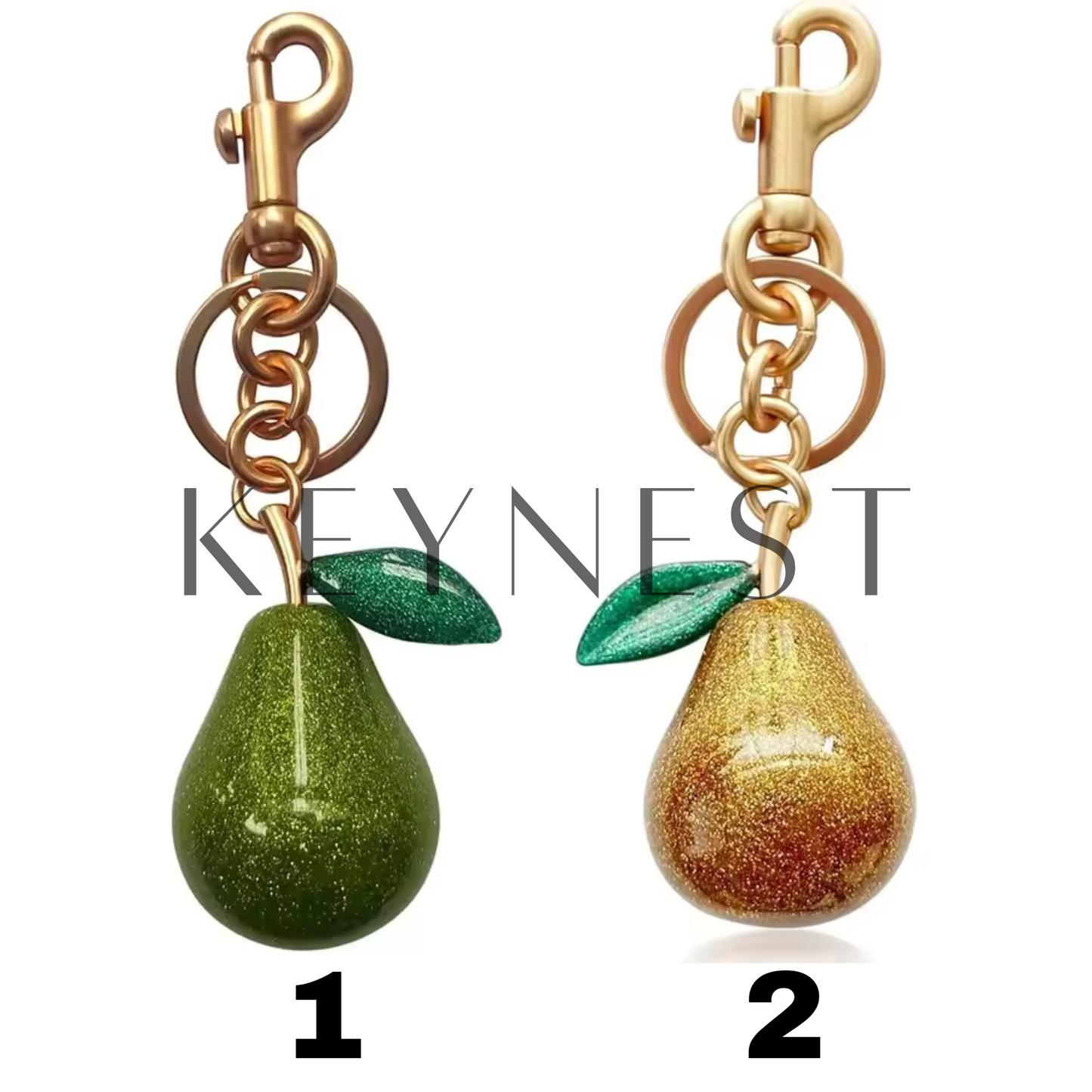 Porte-clé Poire (jaune ou verte) 🍐