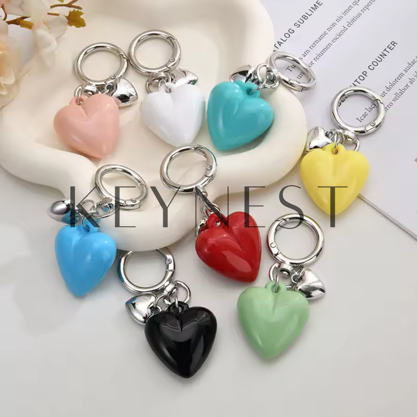 Porte-clé Cœur – 8 coloris pour matcher toutes les vibes 💖🔑