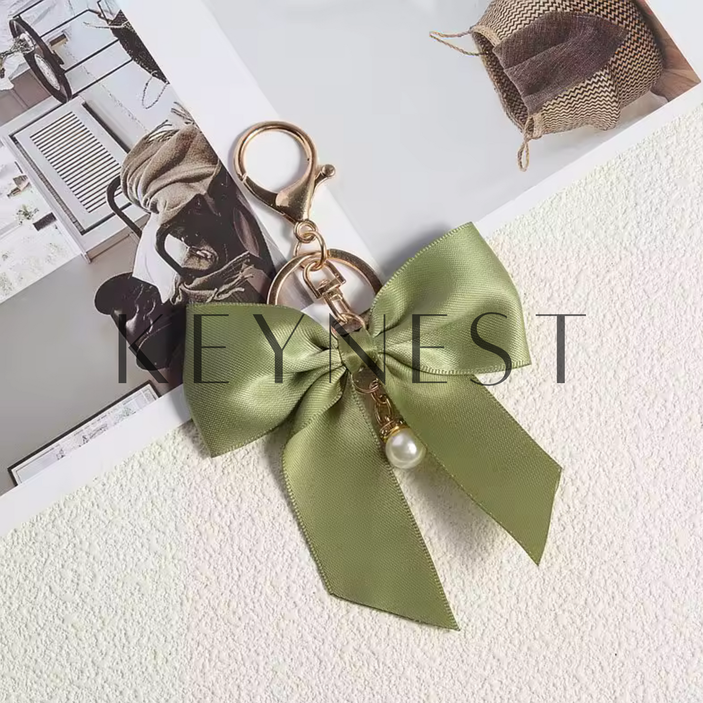 Porte-clé Nœud Élégant – 4 Couleurs Chic au Choix !