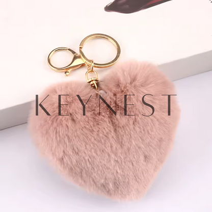 Porte-clé Pompon Cœur – 18 coloris tout doux à collectionner 💕🎀