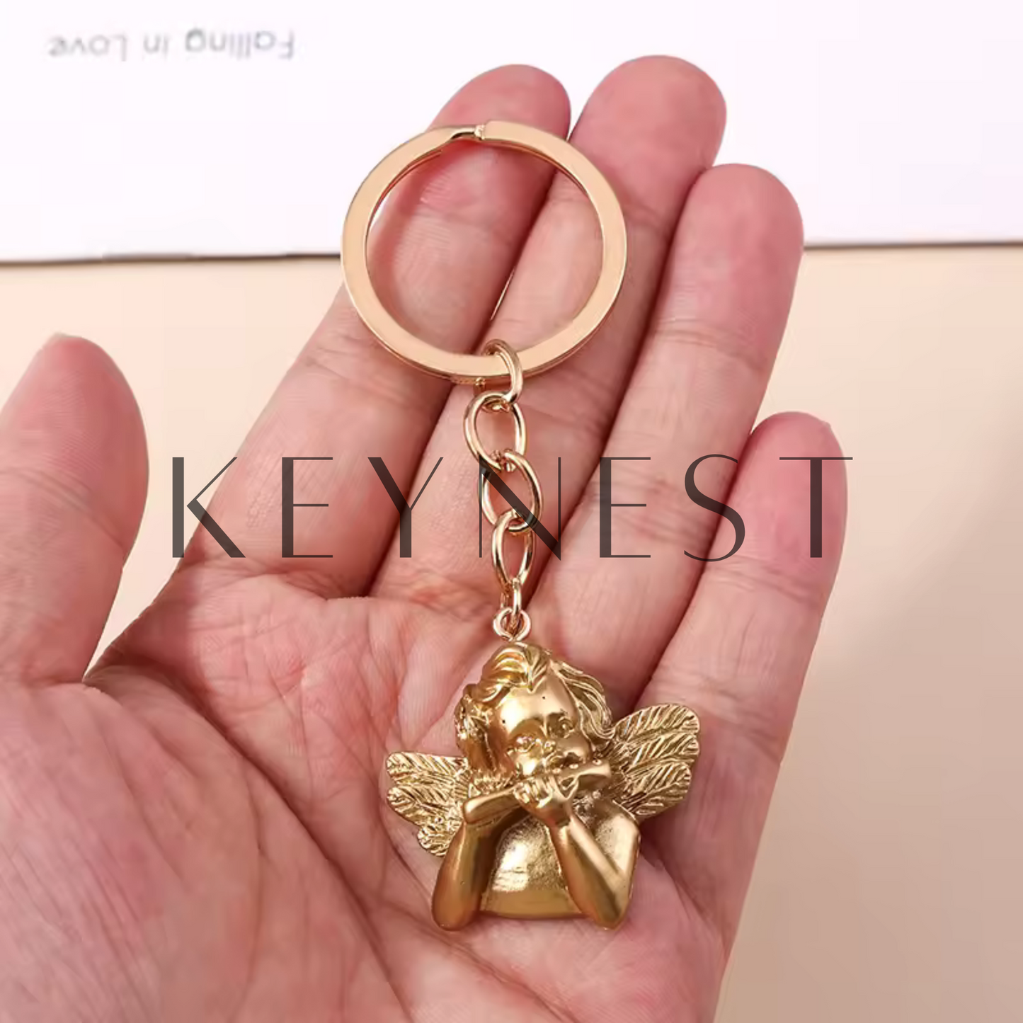 Porte-clés Ange Doré (5 modèles disponibles) ✨