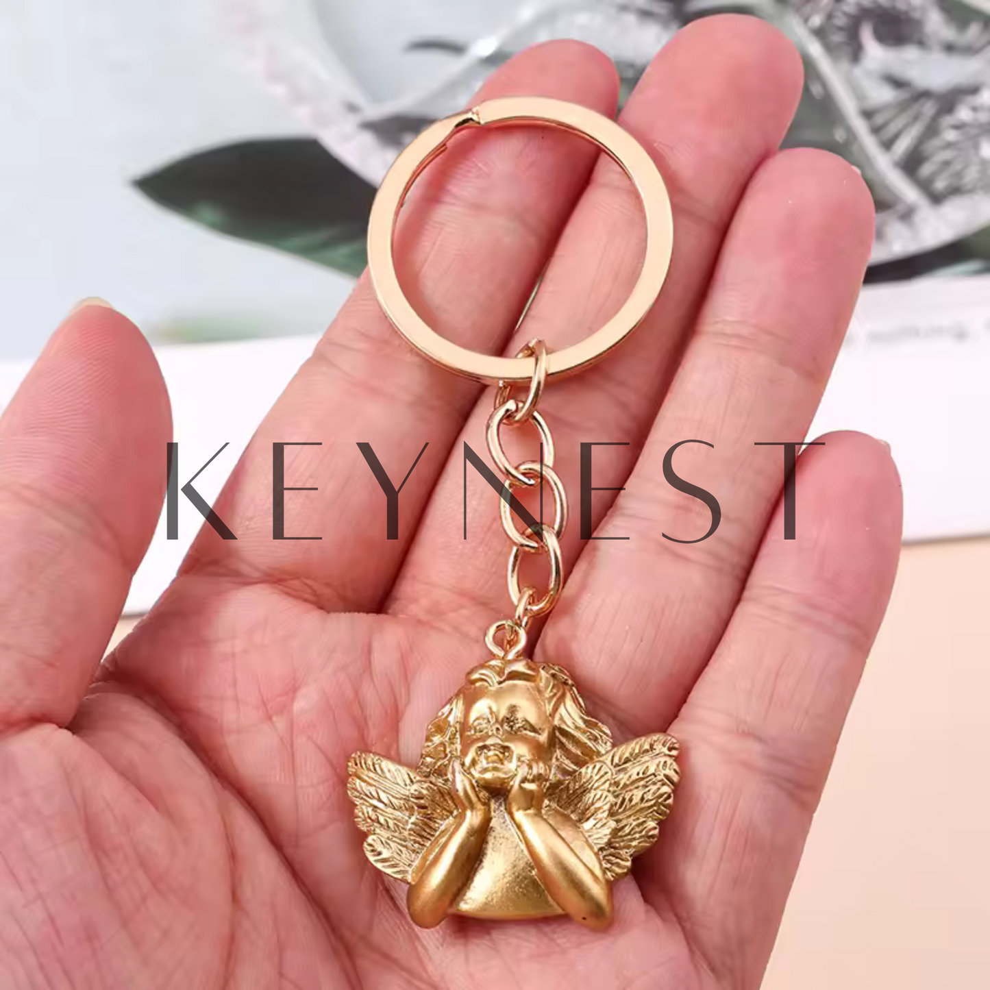 Porte-clés Ange Doré (5 modèles disponibles) ✨