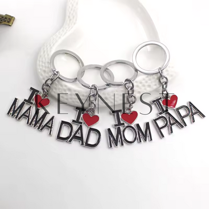 Porte-clés "I Love" – 4 Modèles Tendres pour Toute la Famille 🎁