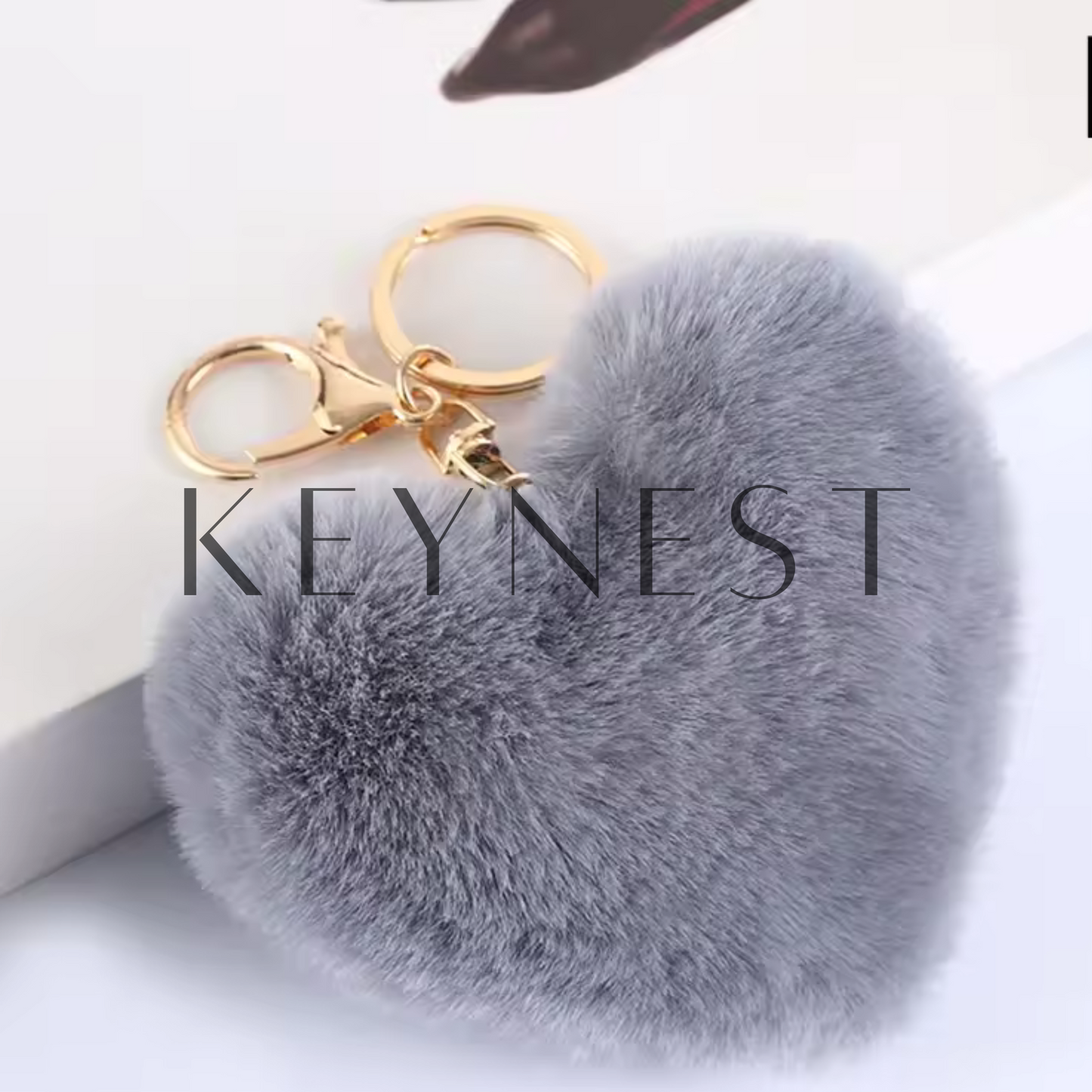 Porte-clé Pompon Cœur – 18 coloris tout doux à collectionner 💕🎀