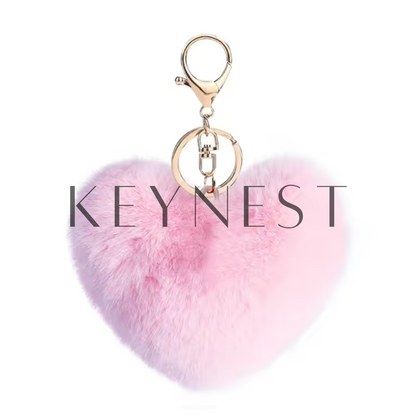 Porte-clé Pompon Cœur – 18 coloris tout doux à collectionner 💕🎀