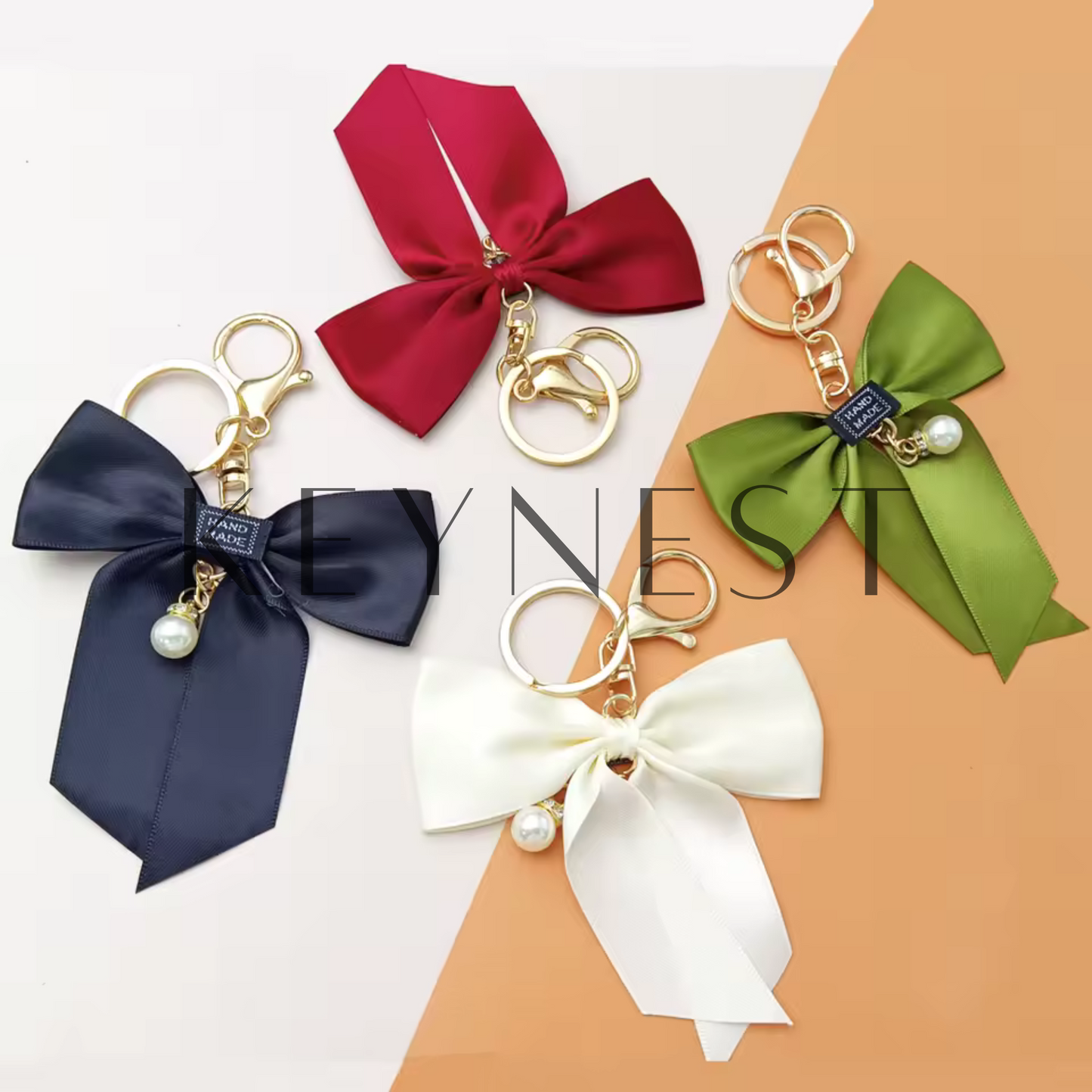Porte-clé Nœud Élégant – 4 Couleurs Chic au Choix !