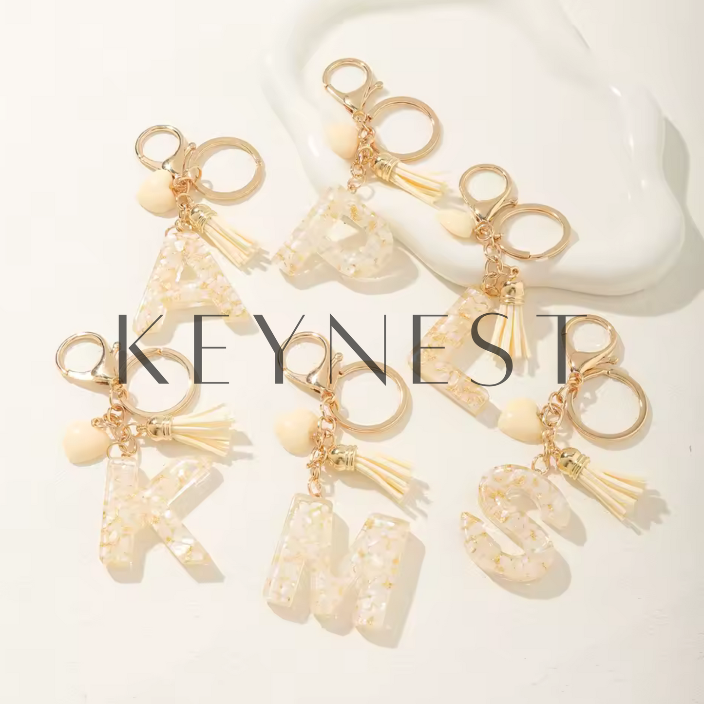 Porte-clé Alphabet – Lettres stylées (3 coloris disponibles)