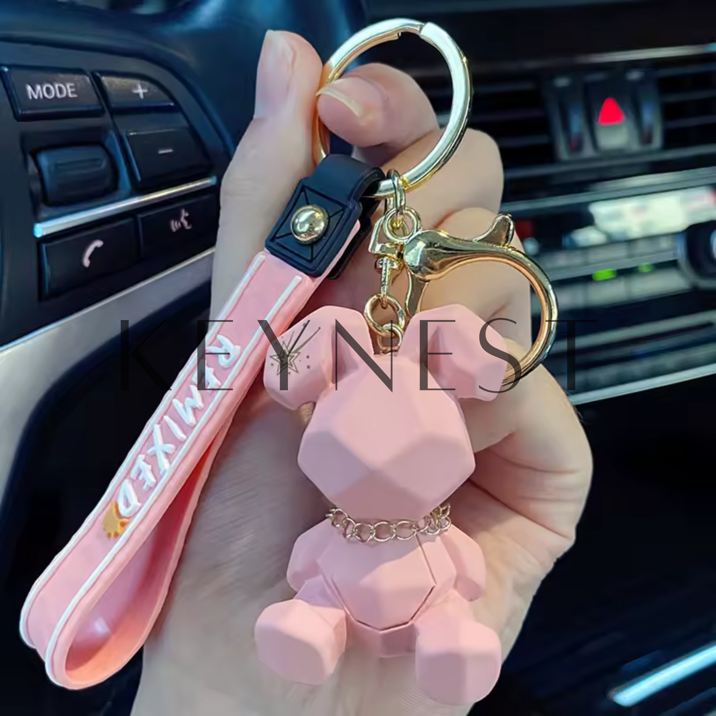 Porte-clé Lapin (4 coloris différents) – Tout doux, tout mignon 🐰